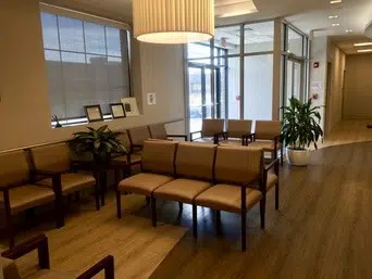 Patient waiting area at BodyMorphMD facility.