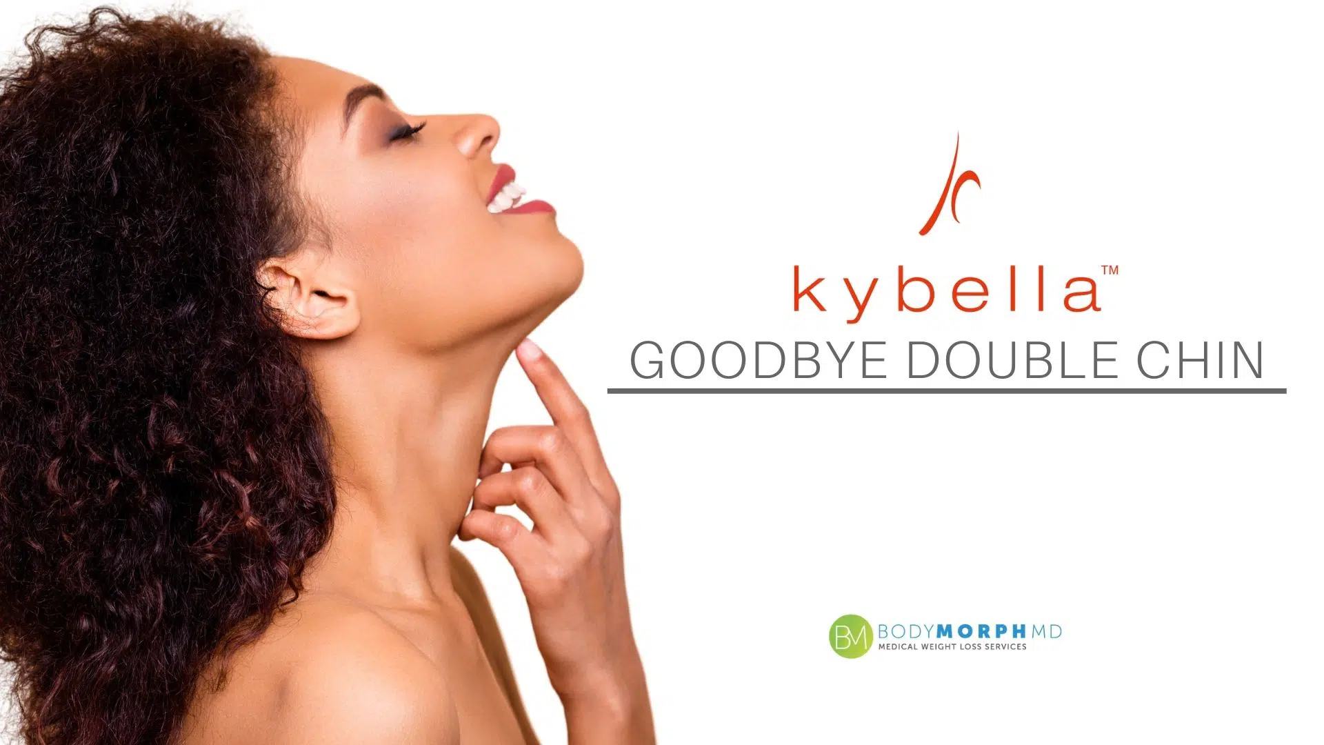 beautiful lady with long slim neck after kybella treatment