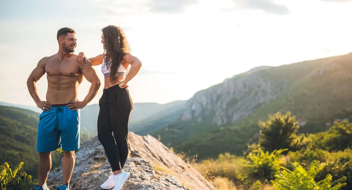 fitness couple outdoor