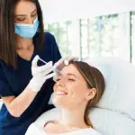 woman receiving botox treatment