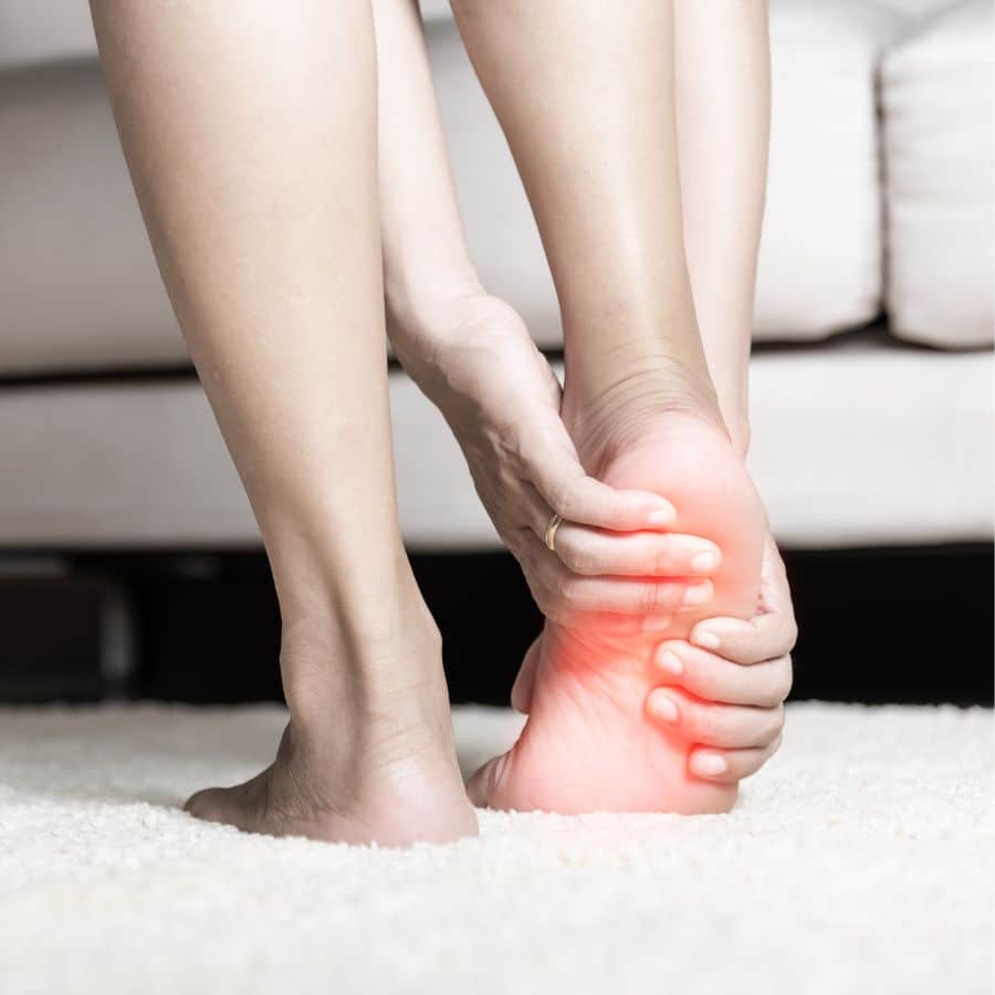An image showing foot pain or plantar fasciitis that can be treated with Botox in Naples, Florida