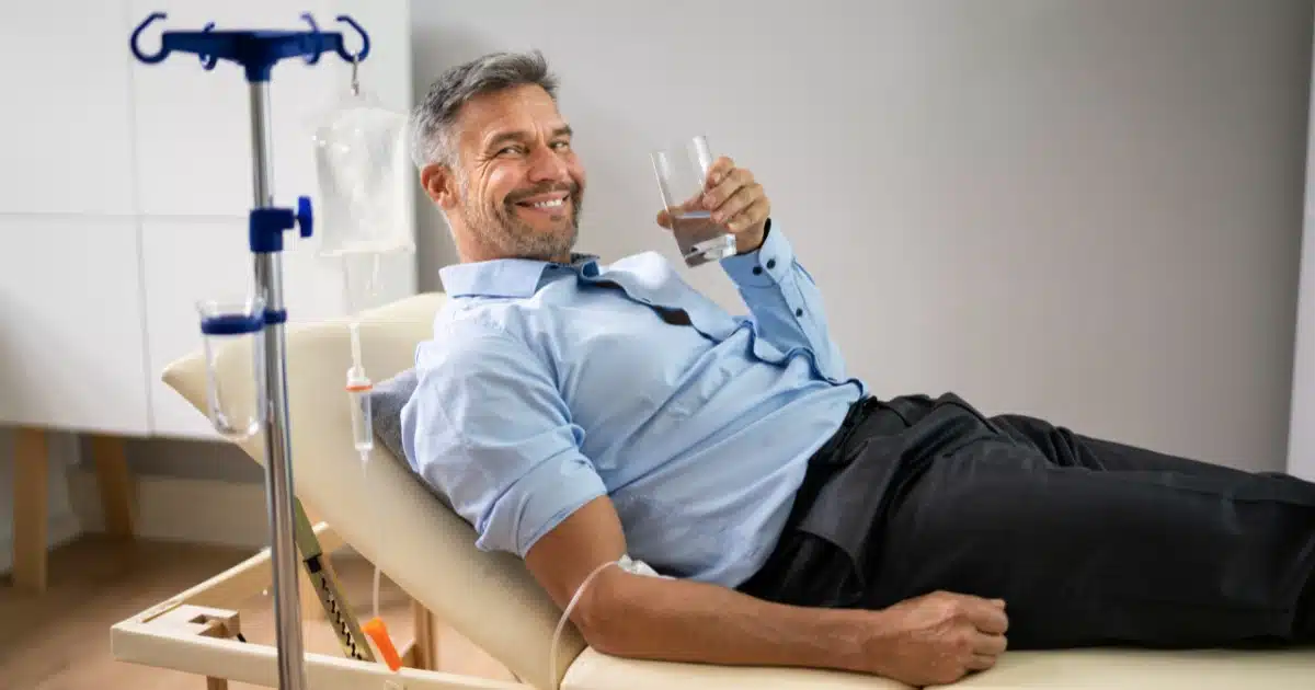 someone getting iv therapy